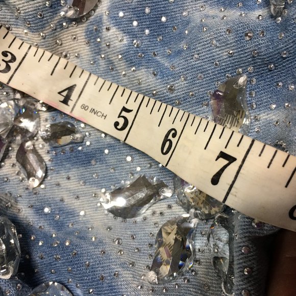 Denim Rhinestone Handbag - Bling Bling 11x7x3 NEW - Picture 6 of 6